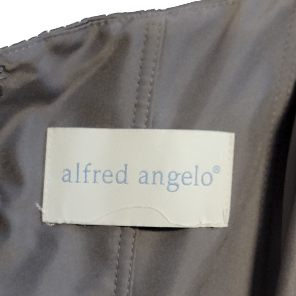 Alfred Angelo Slate Gray Prom Formal Night Gown Bell Dress See Measurements - Picture 11 of 16